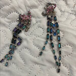 Swarovski Elegant Multicolor Dangle Earrings
